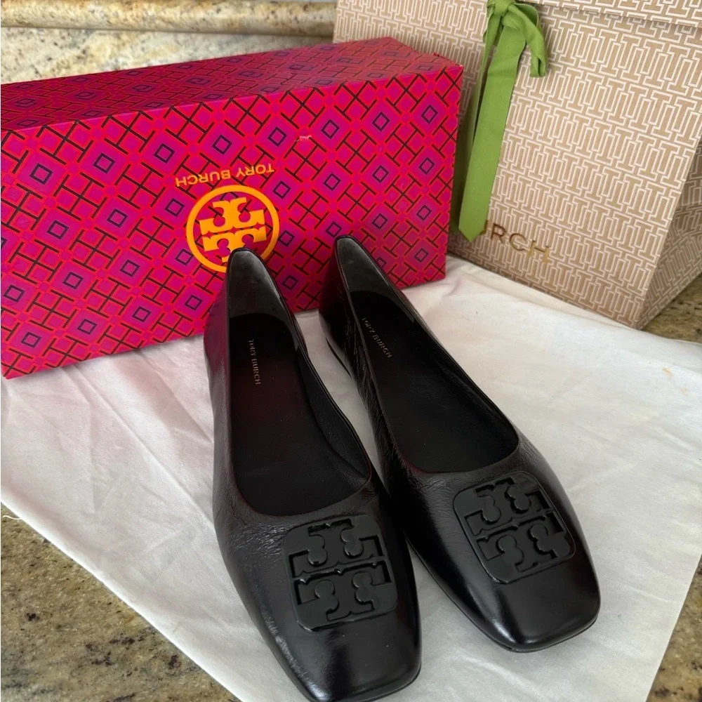 New tory burch Georgia Ballet in Perfect Black - Picture 2 of 10